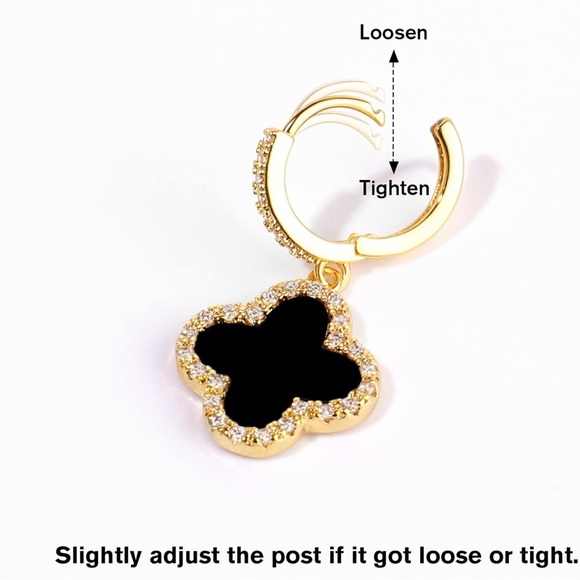 Four Leaf Clover Hoop Earrings💎 - Picture 5 of 12